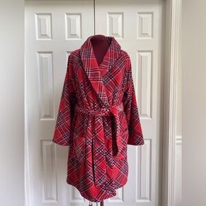 WOMEN VICTORIA'S SECRET MONOGRAMMED “A”ROBE SIZE M/L/G ALL POLY RED BLACK PINK